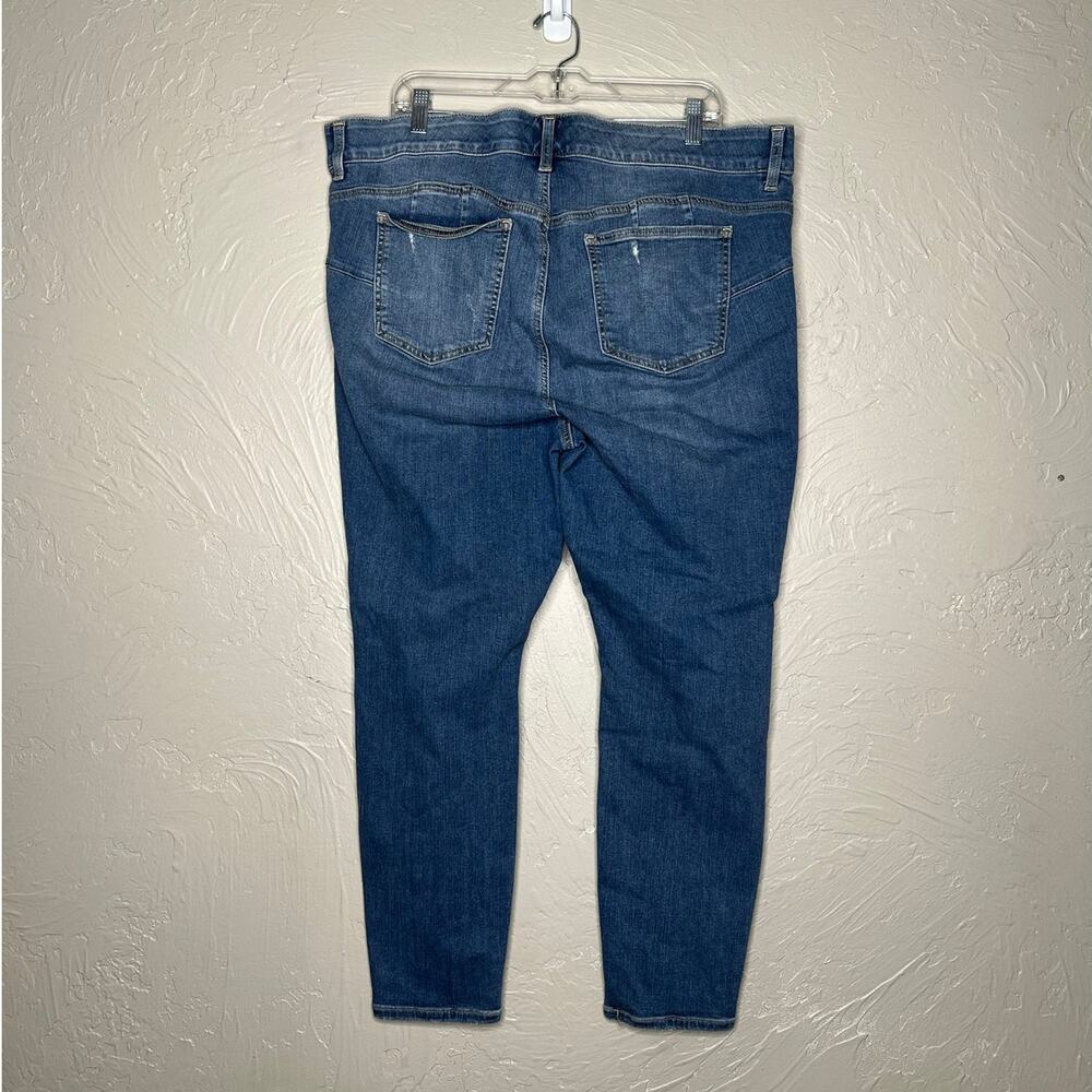 Torrid Bombshell Blue Distressed Ripped Skinny Jeans 22S - Picture 2 of 5
